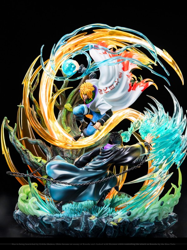 White Noise Studio Naruto Namikaze Minato vs Uchiha Obito Hiraishin Nidan 1/7 Statue